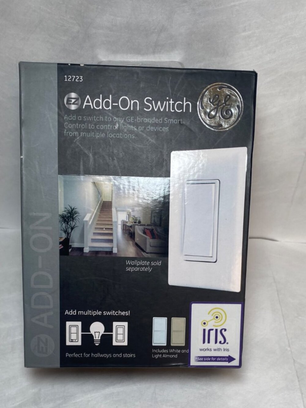 GE 12723 EZ Add-On Smart Switch White & Light Almond